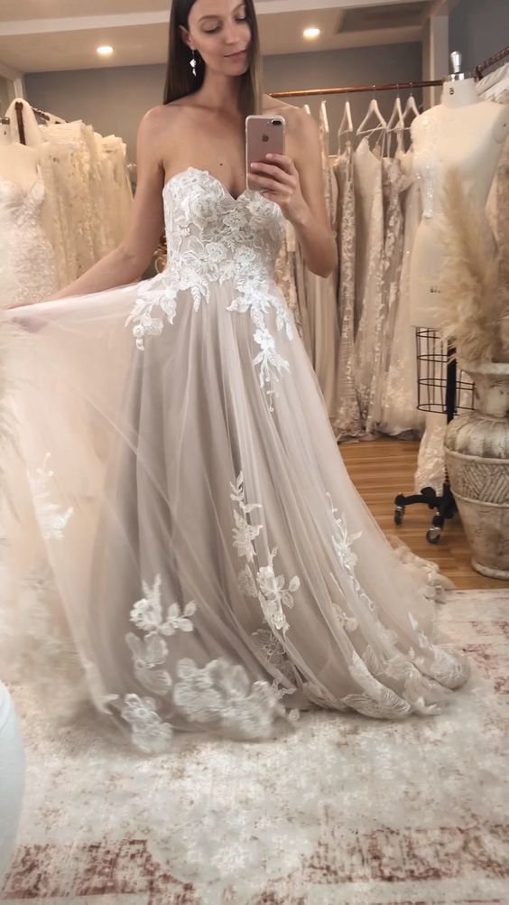Sweetheart Sleeveless Applique Long Prom Dresses cg15434