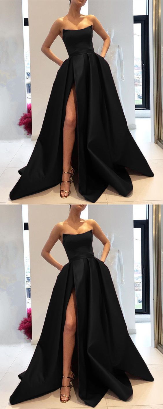 sexy black long Prom Dress cg15542