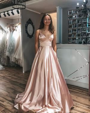 Sexy V Neckline Empire Prom Dresses cg15561