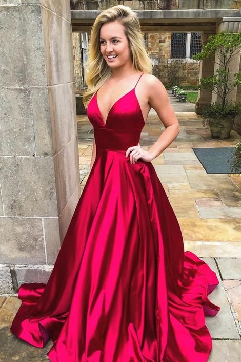 Ballkleid mit langem V-Ausschnitt, Ballkleid, Kleider für Party cg1562