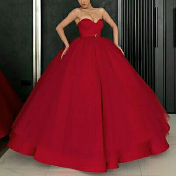 fashion Long Prom Dress red strapless long evening party dress cg15722