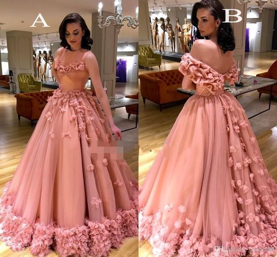 Blush Pink Prom Dresses Birthday Gown with Appliques cg15898