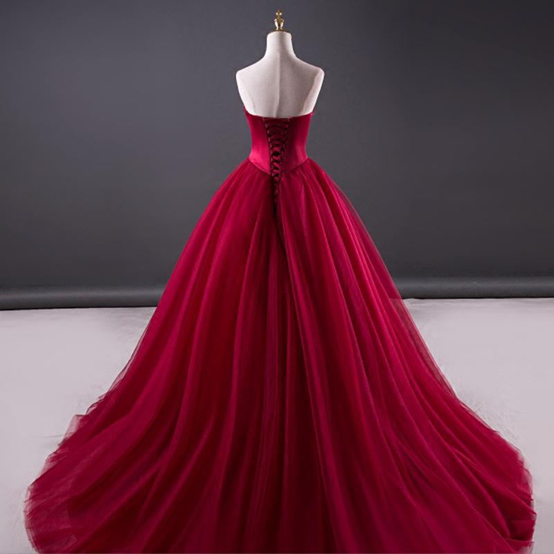 Charming Satin And Tulle V-Neckline Sweet 16 Gown, Tulle Formal Gown Prom Dress cg15995