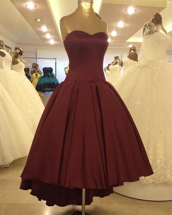 Satin High Low Hem Prom Dresses with Bow Back cg16043