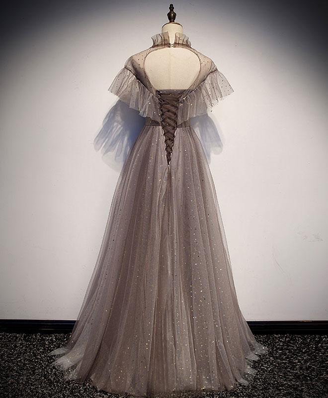 Wunderschönes, glänzendes, langes, schlichtes Ballkleid aus Tüll, Abendkleid aus Tüll 2021 cg16081