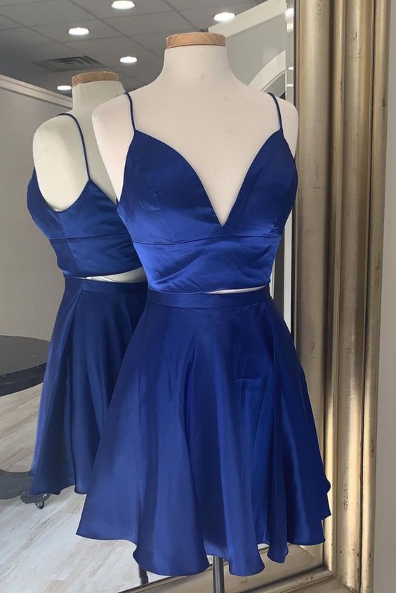 yellow two piece short homecoming dress cg16272