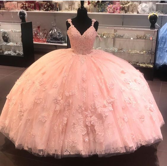 pink long prom dress,ball gown Prom Dresses cg16352