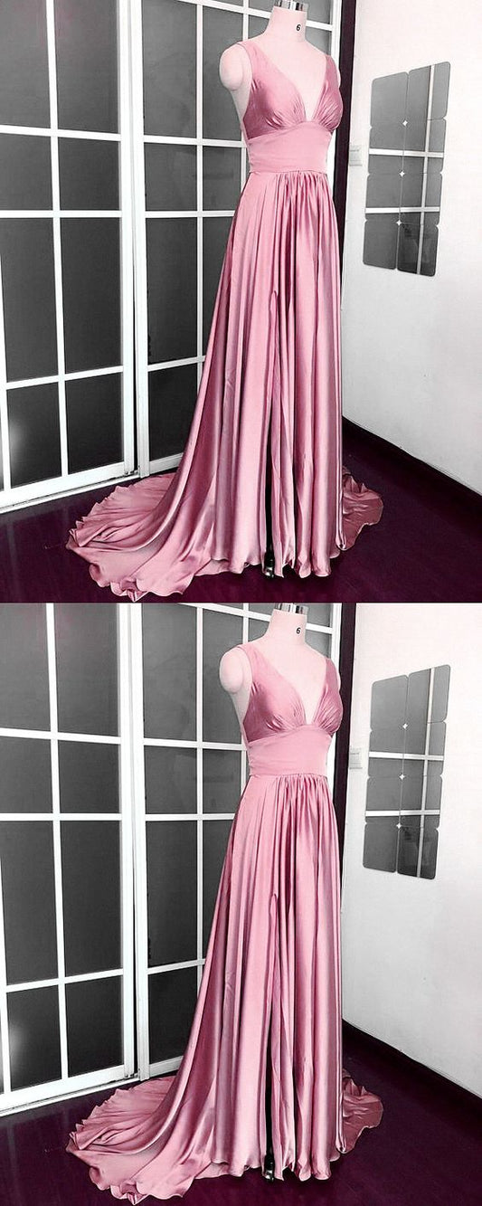 Elegantes Mauve-Rosa Brautjungfernkleid Ballkleid cg16362