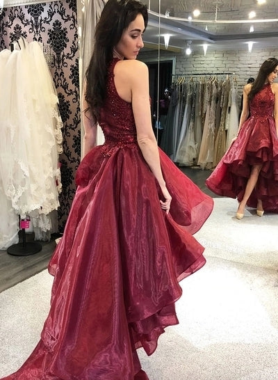 Sexy O-Neck A-Line Prom Dresses,Long Prom Dresses,Cheap Prom Dresses cg16381