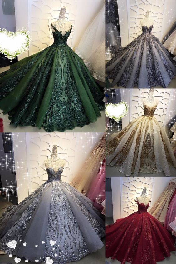 Sequin sparkly off the shoulder ball gown wedding/prom dress cg16438