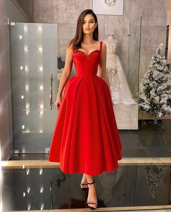 Simple Satin red Prom/Evening Dresses cg16482