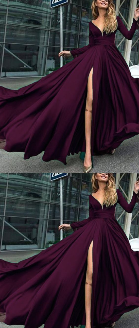 A line long sleeve fashion Prom Dresses cg16493