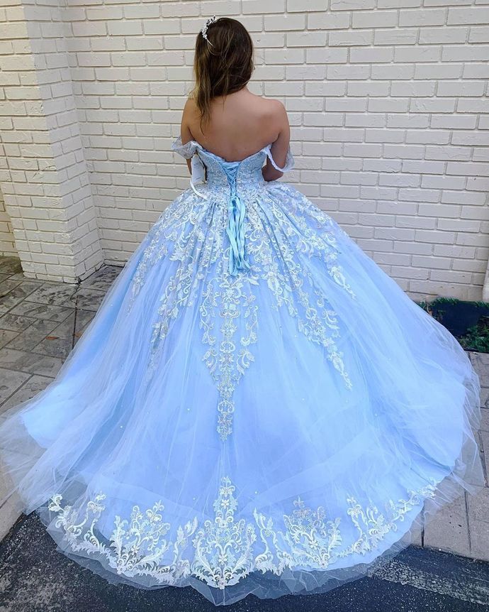 Off the Shoulder Ball Gown prom Dress cg16508
