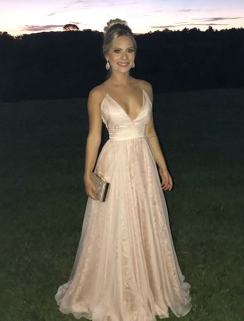 Spaghetti Straps V Neck Formal Dress Prom Dresses cg16548
