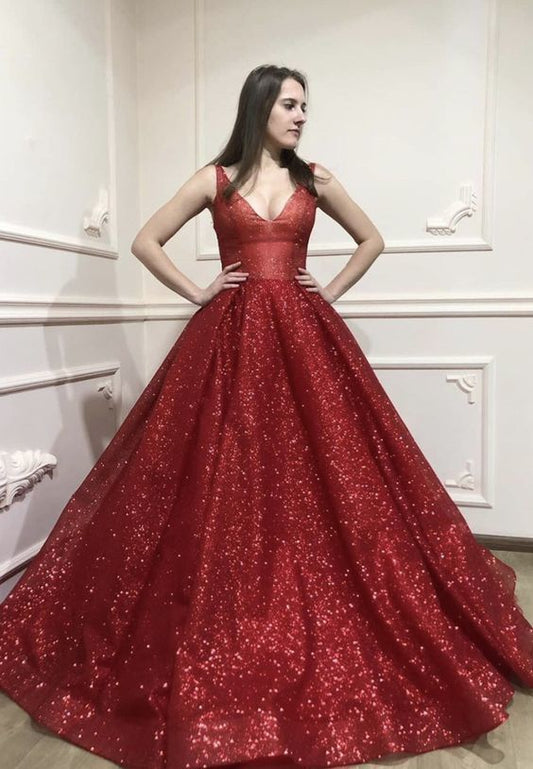 Burgunderrotes Ballkleid, Abendkleid, formelles Kleid cg16647