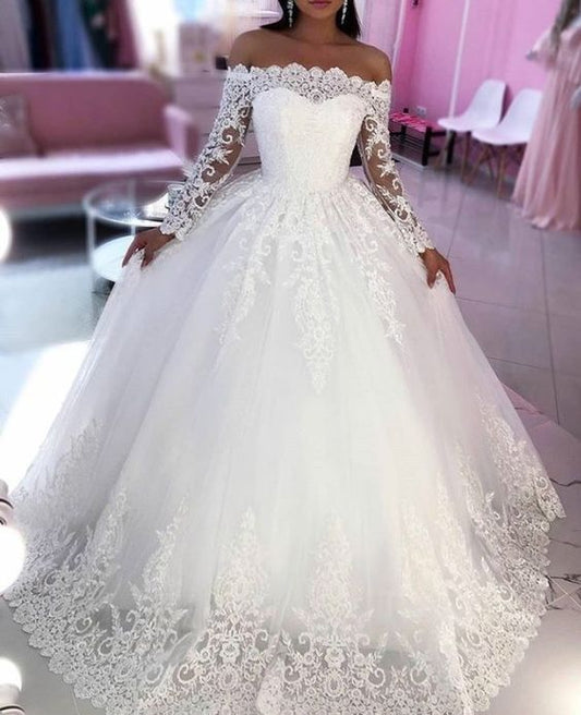 A-Linie Brautkleid lang Ballkleid cg16657