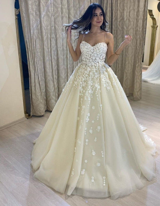 A-Linie Brautkleid lang Ballkleid cg16658