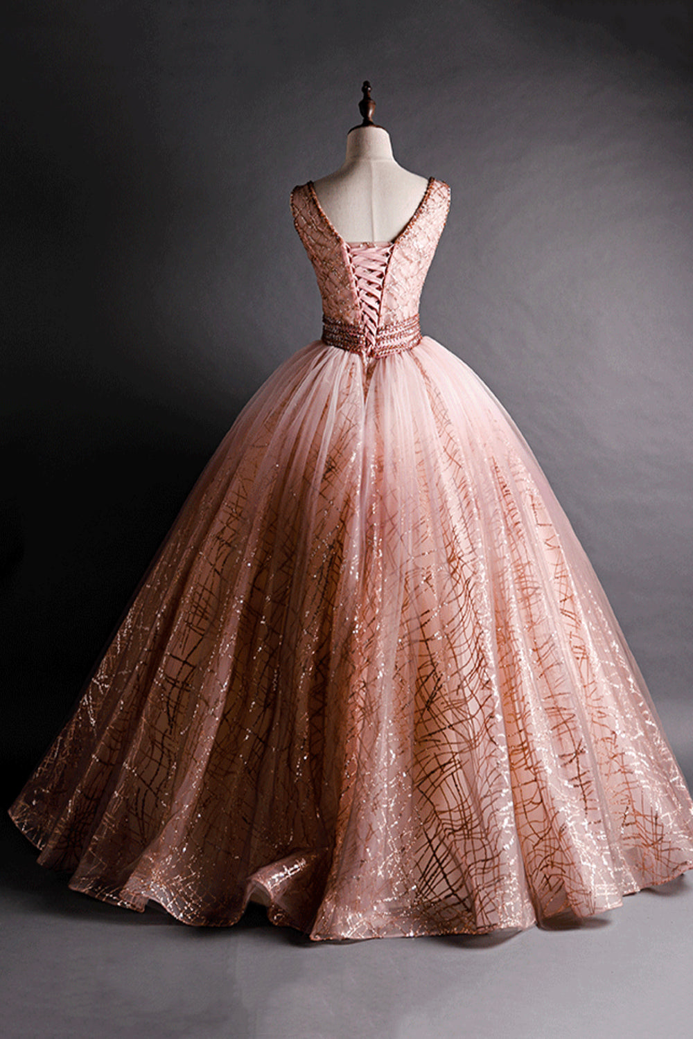 A LINE TULLE SEQUINS LONG BALL GOWN PROM DRESS FORMAL DRESS cg16729