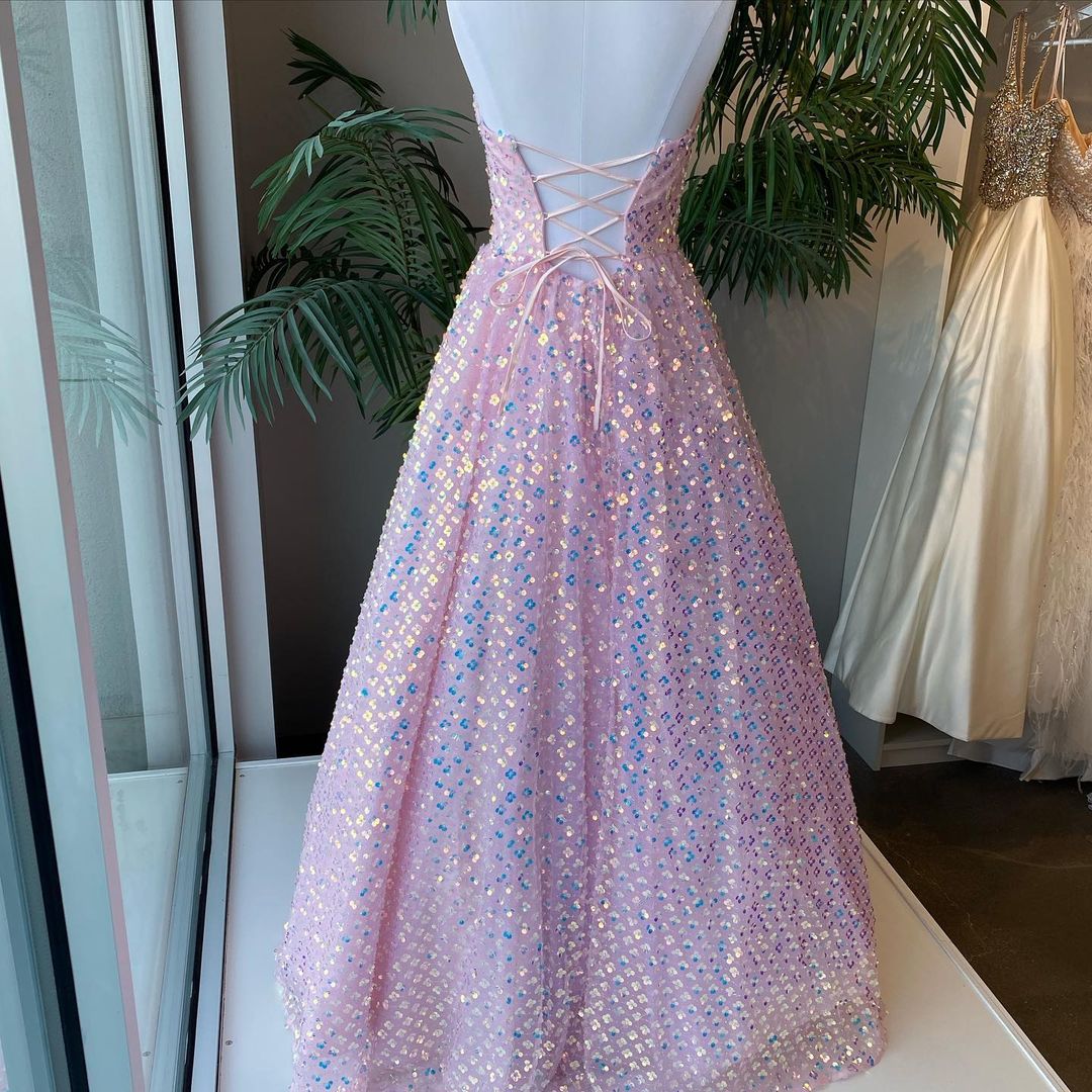 strapless lilac A-line long formal dress prom dress prom dress cg16780