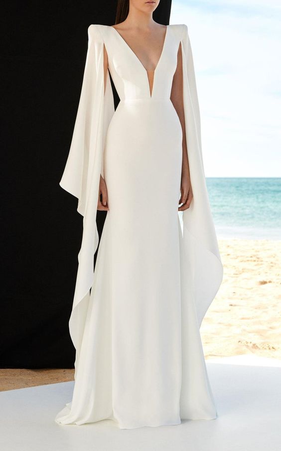 Glamorous Wedding Dress, Mermaid Wedding Dress long prom evening dress cg16830