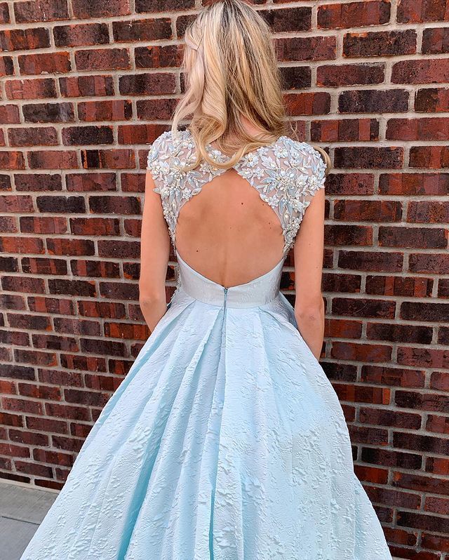 Charming Appliques A-Line Prom Dresses,Long Prom Dresses,Cheap Prom Dresses cg17051