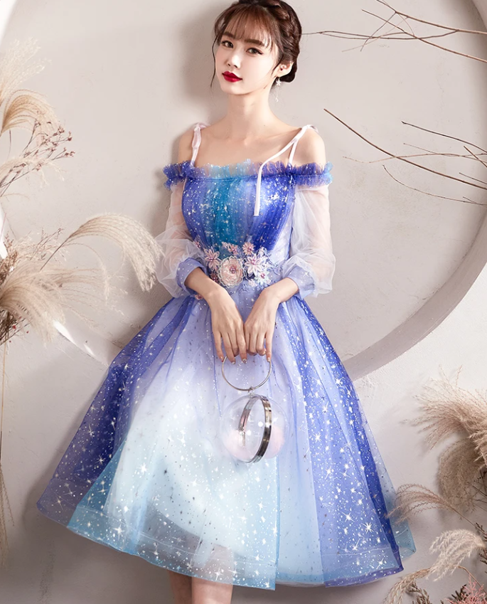 Off Shoulder Tulle Homecoming Dress cg17059