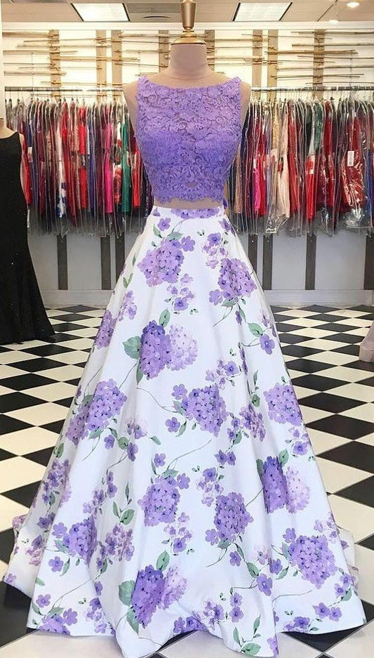 Ballkleid, zweiteilig, geblümtes Ballkleid, cg1706