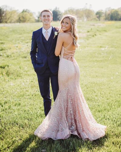 Gorgeous Mermaid Pink Long Prom Dress cg17111