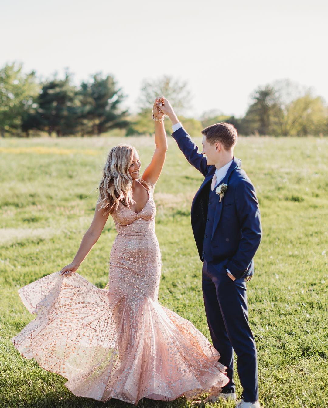 Gorgeous Mermaid Pink Long Prom Dress cg17111