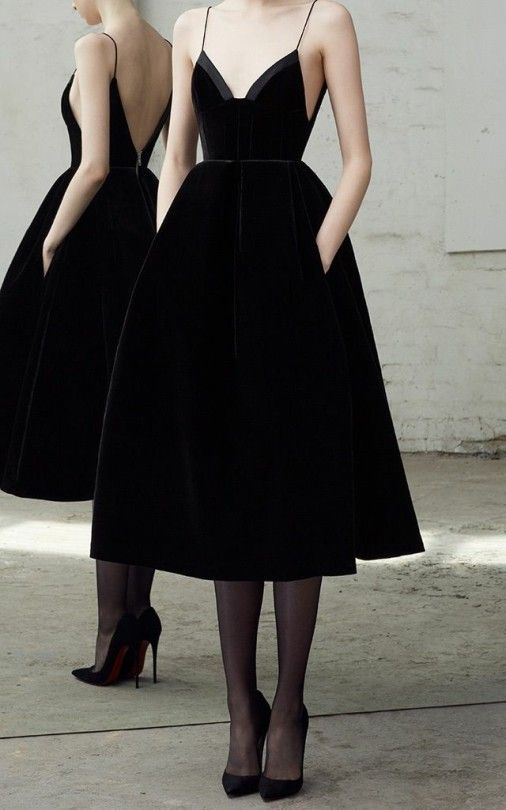 A line black prom dress Evening Dress cg17266