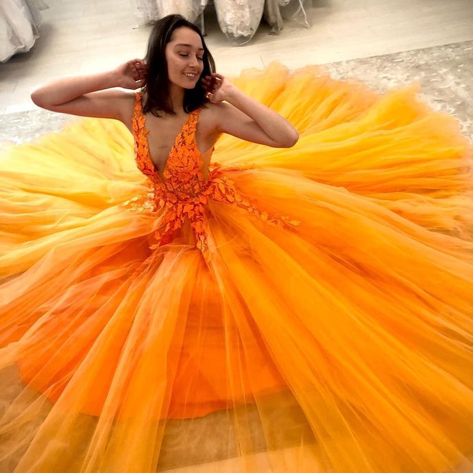 Sexy V-Neck Appliques Prom Dresses,Long Prom Dresses,Cheap Prom Dresses cg17436