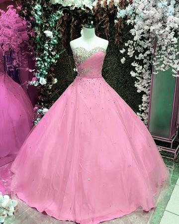 CRYSTAL BEADED SWEETHEART QUINCEANERA DRESSES BALL GOWN Long Prom Evening Dresses cg17502