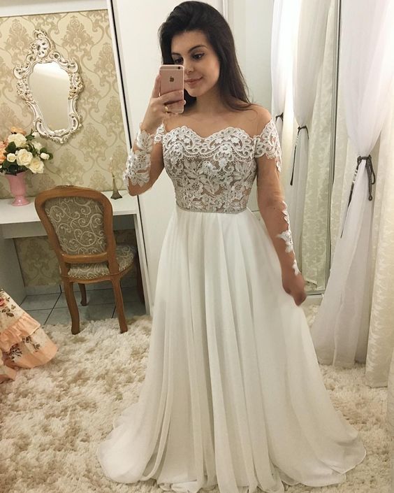Appliques lace long prom dress evening dress cg17617