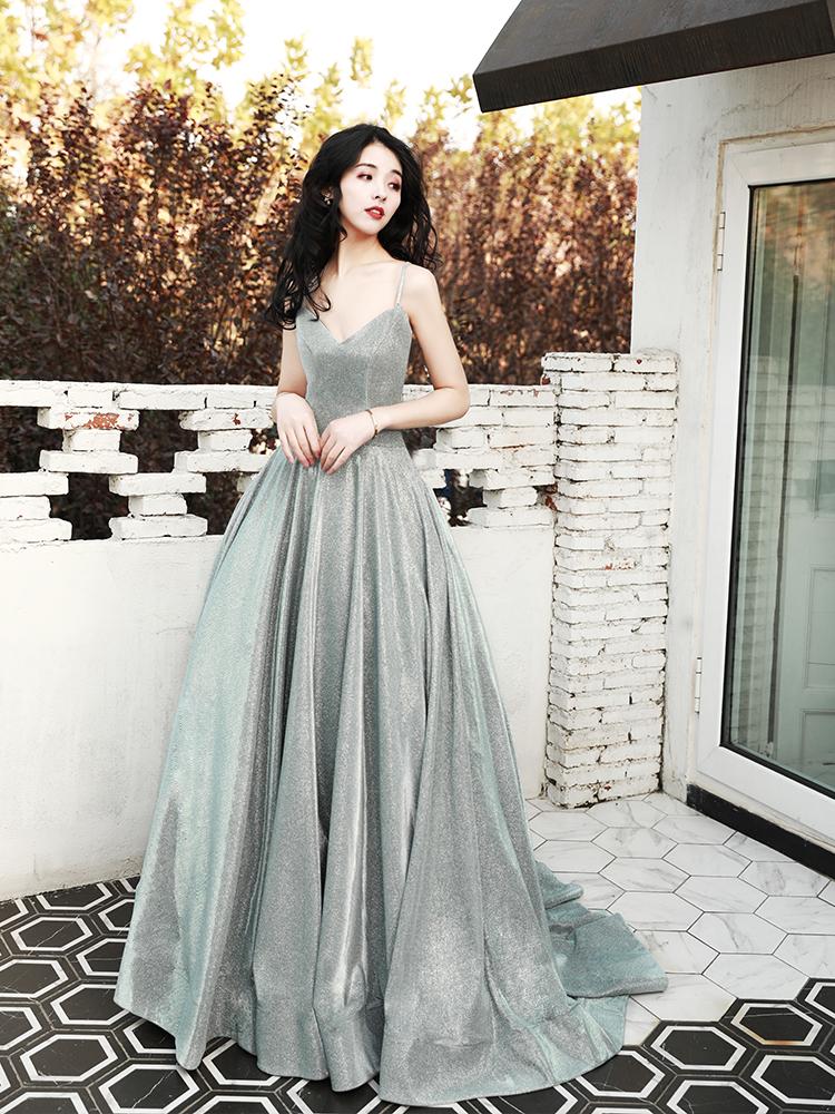 Beautiful Sequins V-Neckline Long Formal Dress, New Style Prom Dress, Party Dress cg17968