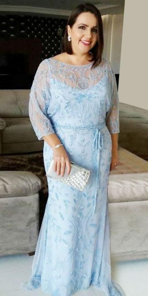 Stunning Plus Size Blue Mermiad Prom Dress cg17983