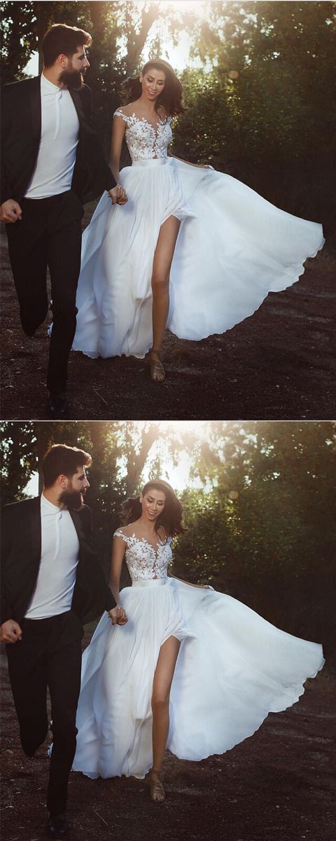 Elegantes Strandhochzeitskleid Ballkleid cg18255