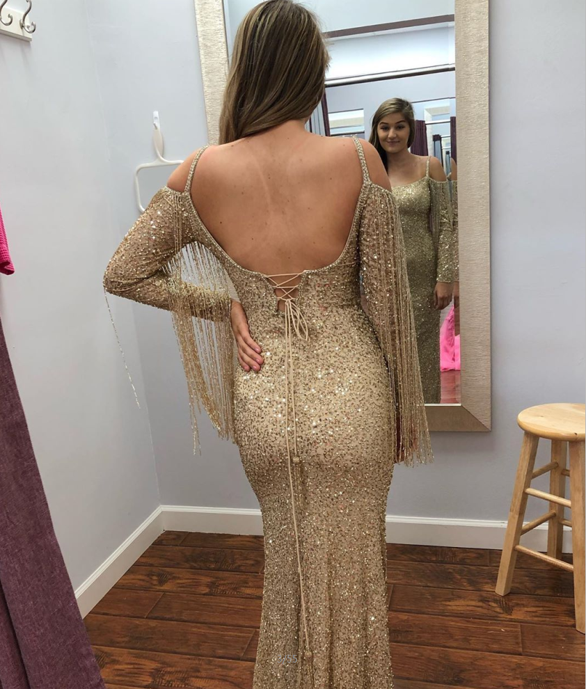Mermaid Charming Sequin Sexy Evening Prom Dresses cg18296