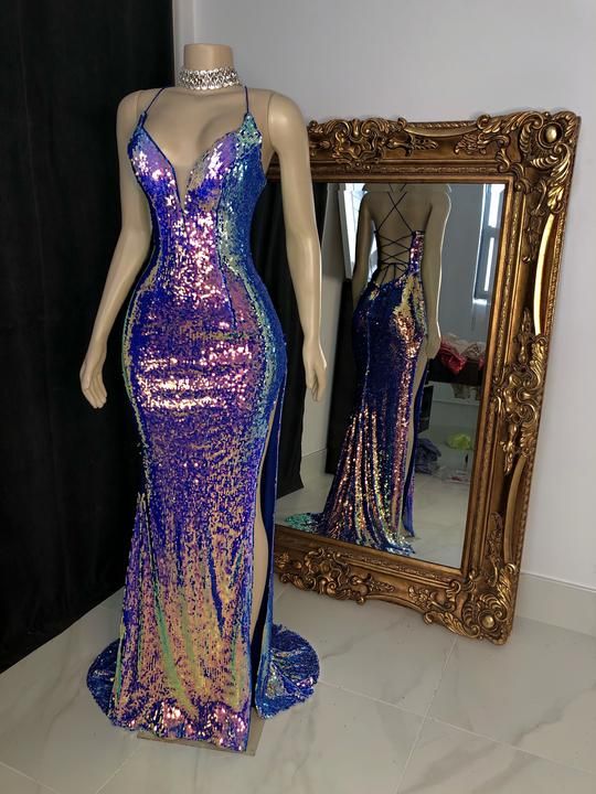 Girl Prom Dress,Deep V-neck Prom Dress,Sequins Prom Dress cg18348