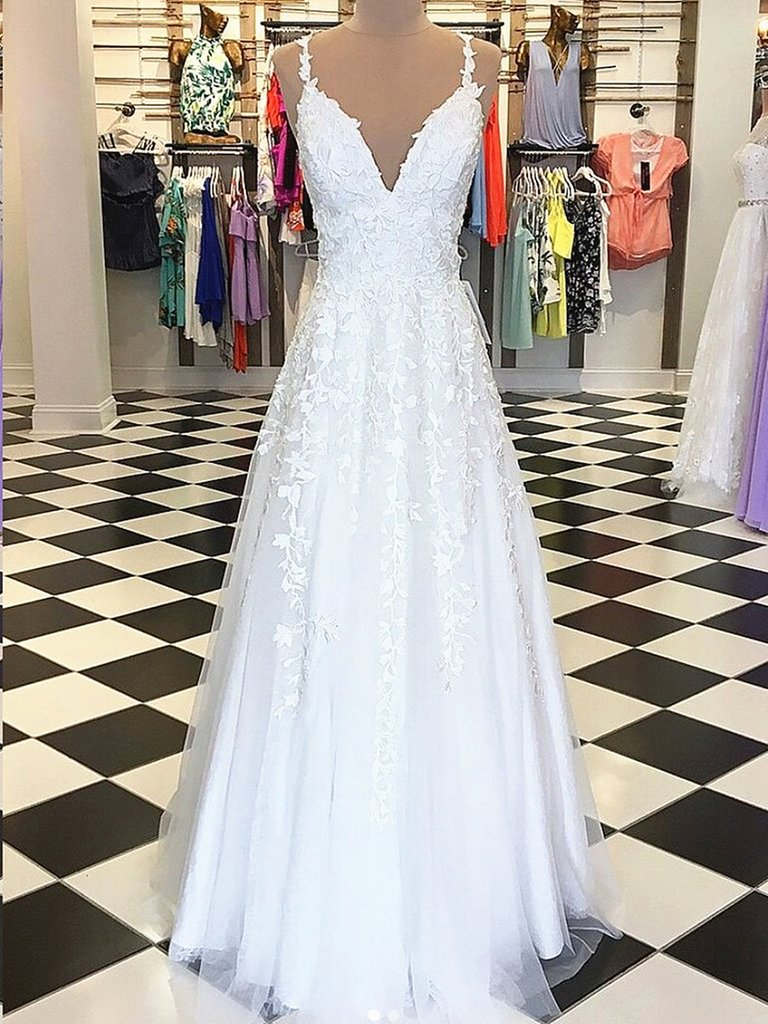 Tulle and Lace A-line Long Prom Dress cg18413