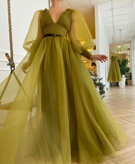 v neck long Prom Dresses,Sweet Prom Gowns cg18501
