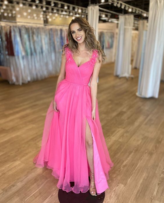 Sexy V-Neck A-Line Prom Dresses, Evening Dress Prom Gowns, Formal Women Dress,Prom Dress cg18645