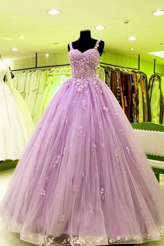 Lavender Prom Ball Gown cg18655