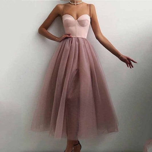 Schönes langes Ballkleid aus Tüll, Abendkleid cg18798