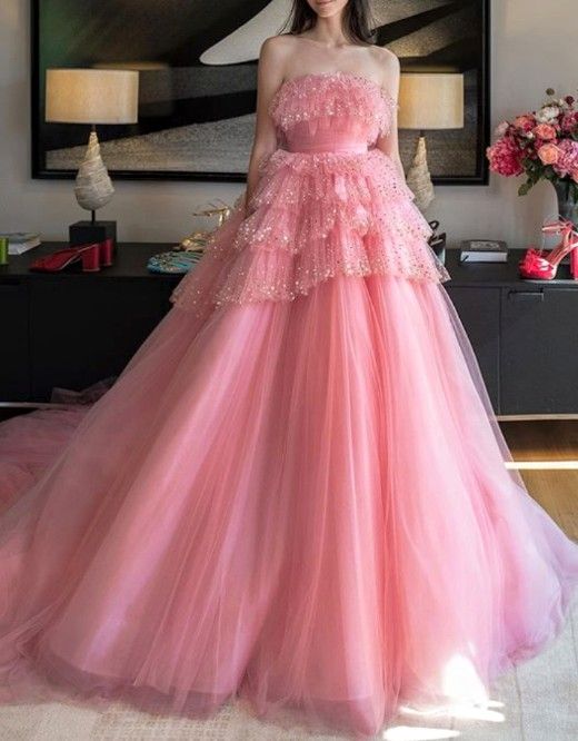 Abendkleid Rosa Ballkleid cg18903