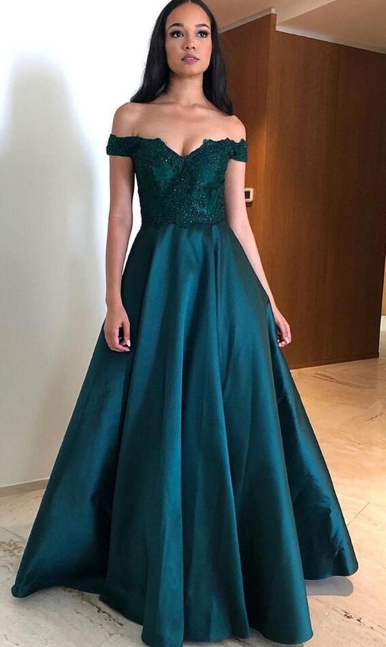 2021 Off Shoulder Long Prom Dress ,School Dance Dresses ,Fashion Winter Formal Dress cg18990