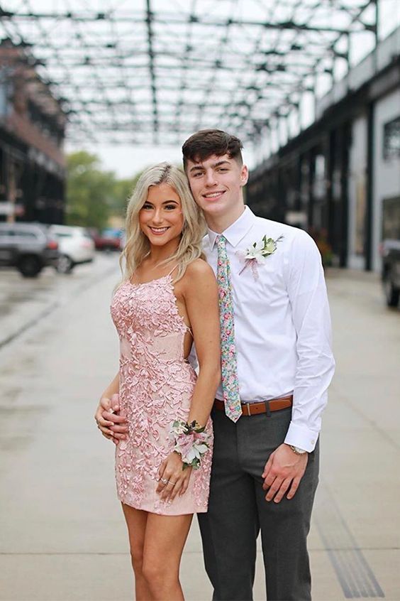 Pink Homecoming Look, Homecoming Couples cg19019 Pink Homecoming Look, Homecoming Couples cg19019