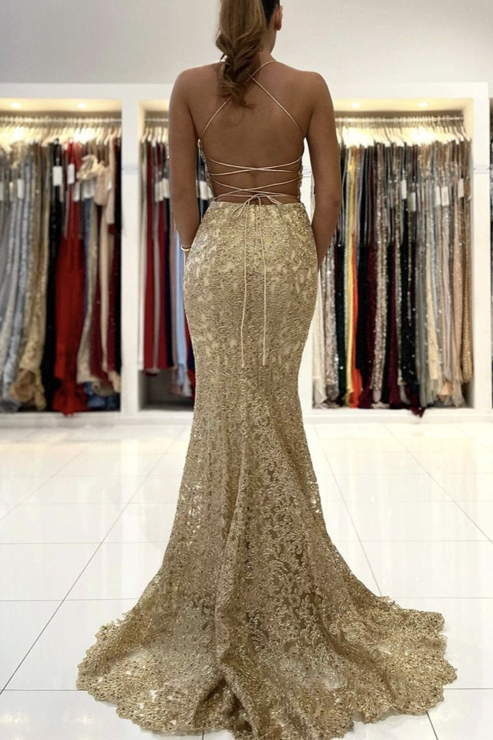Mermaid lace long prom dress evening dress formal dress cg19056