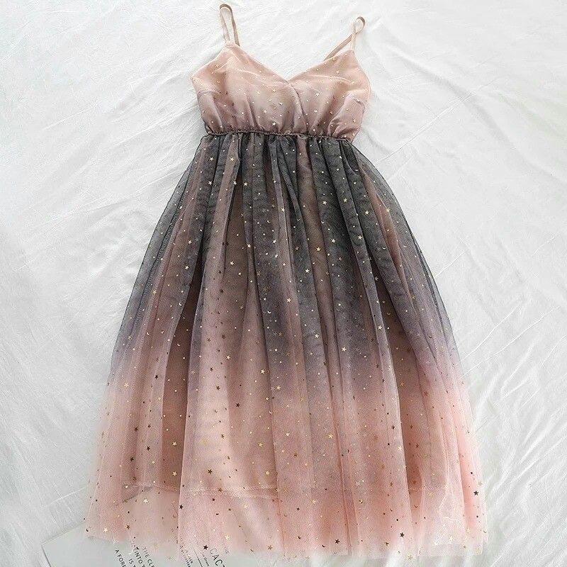 Ombre Tulle Long prom dress Ball Gown cg19216