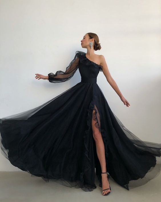 Black long Evening Dress Prom Dresses cg19296