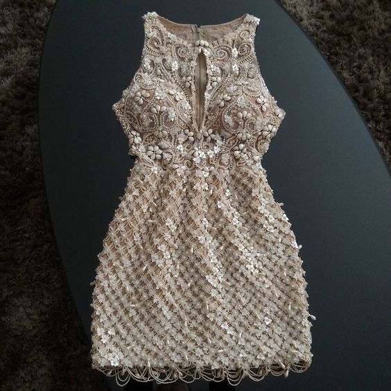 short beaded Homecoming Dress cg19301